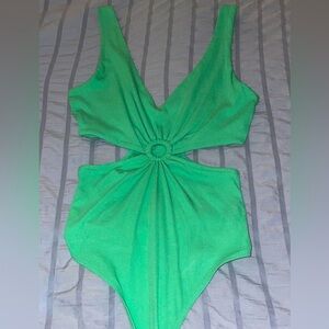 Green Keyhole Body Suit